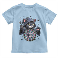 Funny Grim Reaper Cat Dart Player Toddler T Shirt Gothic Dartist Gift - Wonder Print Shop