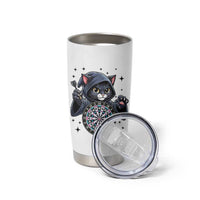 Funny Grim Reaper Cat Dart Player Tumbler Cup Gothic Dartist Gift - Wonder Print Shop