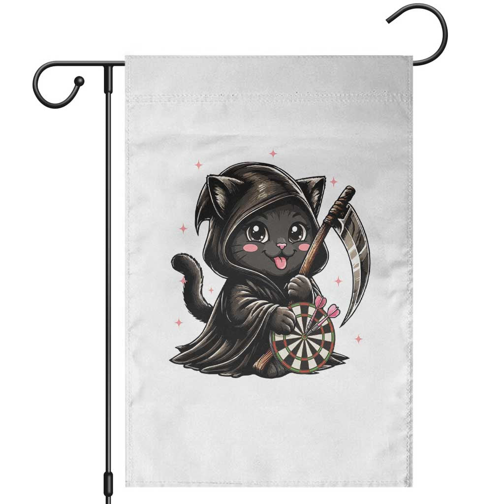 Dark Reaper Cat Throwing Darts Garden Flag Funny Pub Game Gift - Wonder Print Shop