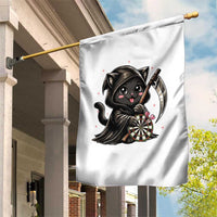 Dark Reaper Cat Throwing Darts Garden Flag Funny Pub Game Gift - Wonder Print Shop
