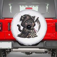 Dark Reaper Cat Throwing Darts Spare Tire Cover Funny Pub Game Gift - Wonder Print Shop