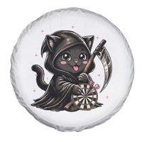 Dark Reaper Cat Throwing Darts Spare Tire Cover Funny Pub Game Gift - Wonder Print Shop