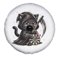 Dark Reaper Cat Throwing Darts Spare Tire Cover Funny Pub Game Gift - Wonder Print Shop