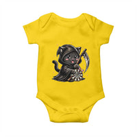 Dark Reaper Cat Throwing Darts Baby Onesie Funny Pub Game Gift - Wonder Print Shop