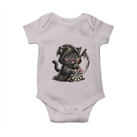 Dark Reaper Cat Throwing Darts Baby Onesie Funny Pub Game Gift - Wonder Print Shop