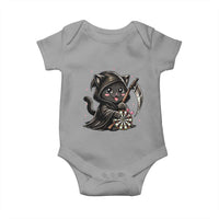 Dark Reaper Cat Throwing Darts Baby Onesie Funny Pub Game Gift - Wonder Print Shop