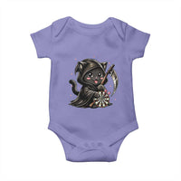 Dark Reaper Cat Throwing Darts Baby Onesie Funny Pub Game Gift - Wonder Print Shop
