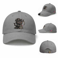Dark Reaper Cat Throwing Darts Baseball Cap Funny Pub Game Gift