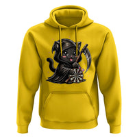 Dark Reaper Cat Throwing Darts Hoodie Funny Pub Game Gift - Wonder Print Shop