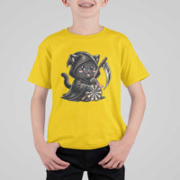 Dark Reaper Cat Throwing Darts T Shirt For Kid Funny Pub Game Gift - Wonder Print Shop