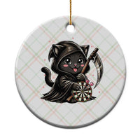 Dark Reaper Cat Throwing Darts Ceramic Ornament Funny Pub Game Gift - Wonder Print Shop
