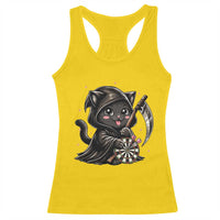 Dark Reaper Cat Throwing Darts Racerback Tank Top Funny Pub Game Gift - Wonder Print Shop