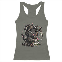 Dark Reaper Cat Throwing Darts Racerback Tank Top Funny Pub Game Gift - Wonder Print Shop