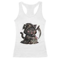 Dark Reaper Cat Throwing Darts Racerback Tank Top Funny Pub Game Gift - Wonder Print Shop