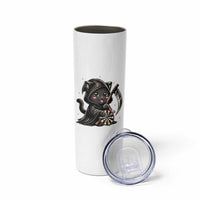 Dark Reaper Cat Throwing Darts Skinny Tumbler Funny Pub Game Gift - Wonder Print Shop