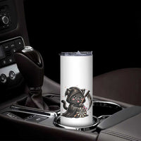 Dark Reaper Cat Throwing Darts Skinny Tumbler Funny Pub Game Gift - Wonder Print Shop