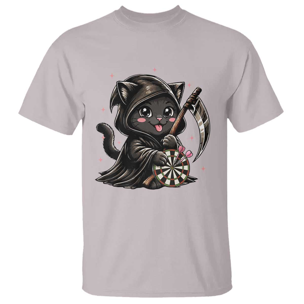 Dark Reaper Cat Throwing Darts T Shirt Funny Pub Game Gift - Wonder Print Shop