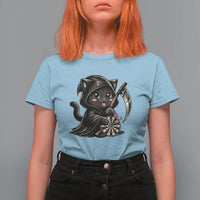 Dark Reaper Cat Throwing Darts T Shirt For Women Funny Pub Game Gift - Wonder Print Shop