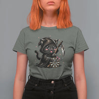 Dark Reaper Cat Throwing Darts T Shirt For Women Funny Pub Game Gift - Wonder Print Shop