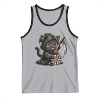 Dark Reaper Cat Throwing Darts Tank Top Funny Pub Game Gift - Wonder Print Shop