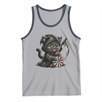 Dark Reaper Cat Throwing Darts Tank Top Funny Pub Game Gift - Wonder Print Shop