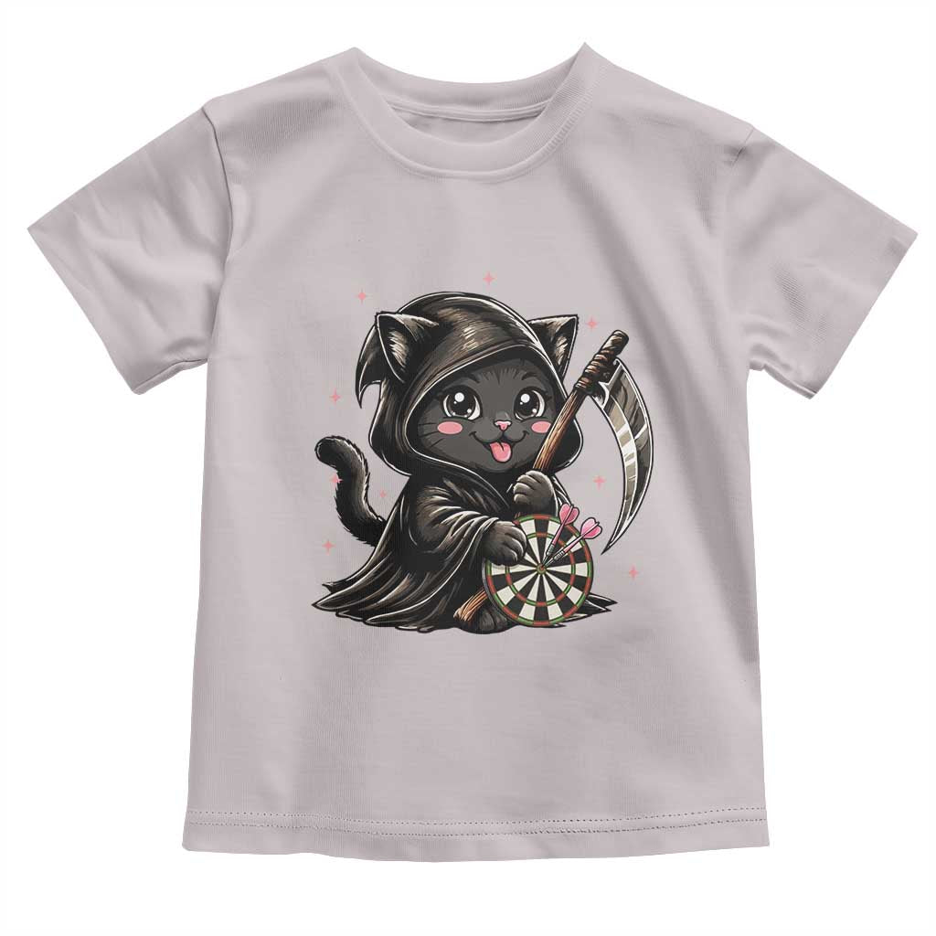 Dark Reaper Cat Throwing Darts Toddler T Shirt Funny Pub Game Gift - Wonder Print Shop