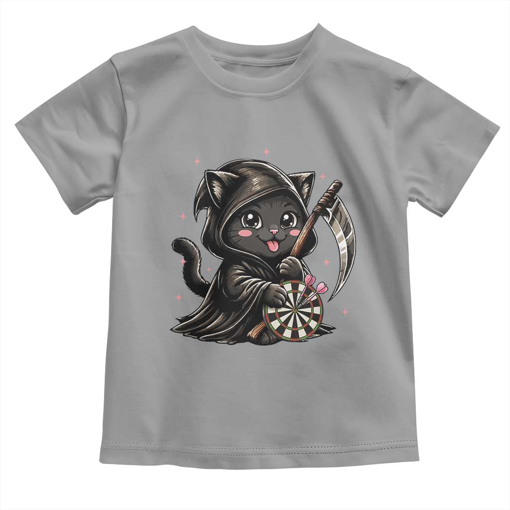 Dark Reaper Cat Throwing Darts Toddler T Shirt Funny Pub Game Gift - Wonder Print Shop