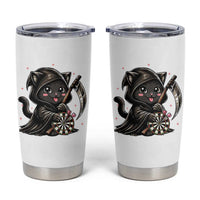 Dark Reaper Cat Throwing Darts Tumbler Cup Funny Pub Game Gift - Wonder Print Shop