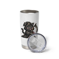 Dark Reaper Cat Throwing Darts Tumbler Cup Funny Pub Game Gift - Wonder Print Shop