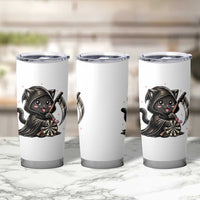 Dark Reaper Cat Throwing Darts Tumbler Cup Funny Pub Game Gift - Wonder Print Shop