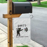 Funny Grumpy Cat Darts Garden Flag Because Murder Is Wrong - Wonder Print Shop
