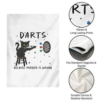Funny Grumpy Cat Darts Garden Flag Because Murder Is Wrong - Wonder Print Shop