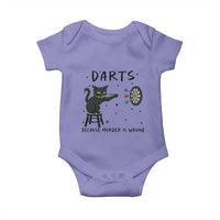 Funny Grumpy Cat Darts Baby Onesie Because Murder Is Wrong - Wonder Print Shop