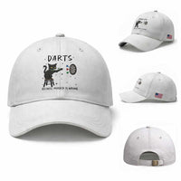 Funny Grumpy Cat Darts Baseball Cap Because Murder Is Wrong