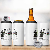 Funny Grumpy Cat Darts 4 in 1 Can Cooler Tumbler Because Murder Is Wrong - Wonder Print Shop