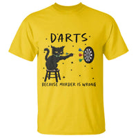 Funny Grumpy Cat Darts T Shirt Because Murder Is Wrong - Wonder Print Shop