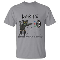 Funny Grumpy Cat Darts T Shirt Because Murder Is Wrong - Wonder Print Shop