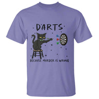 Funny Grumpy Cat Darts T Shirt Because Murder Is Wrong - Wonder Print Shop