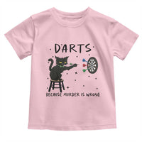Funny Grumpy Cat Darts Toddler T Shirt Because Murder Is Wrong - Wonder Print Shop