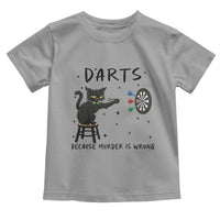 Funny Grumpy Cat Darts Toddler T Shirt Because Murder Is Wrong - Wonder Print Shop