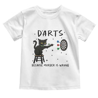 Funny Grumpy Cat Darts Toddler T Shirt Because Murder Is Wrong - Wonder Print Shop