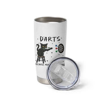Funny Grumpy Cat Darts Tumbler Cup Because Murder Is Wrong - Wonder Print Shop