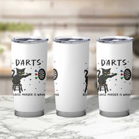 Funny Grumpy Cat Darts Tumbler Cup Because Murder Is Wrong - Wonder Print Shop