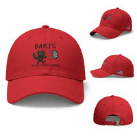 Funny Grumpy Cat Dart Player Baseball Cap Because Murder Is Wrong Pub Game Gift