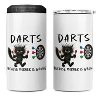 Funny Grumpy Cat Dart Player 4 in 1 Can Cooler Tumbler Because Murder Is Wrong Pub Game Gift - Wonder Print Shop