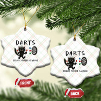 Funny Grumpy Cat Dart Player Ceramic Ornament Because Murder Is Wrong Pub Game Gift - Wonder Print Shop