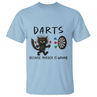 Funny Grumpy Cat Dart Player T Shirt Because Murder Is Wrong Pub Game Gift - Wonder Print Shop