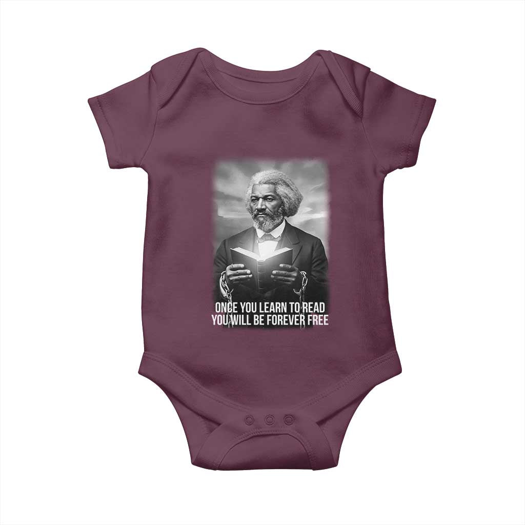 Frederick Douglass Baby Onesie Once You Learn To Read You Will Be Forever Free - Wonder Print Shop