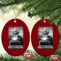 Frederick Douglass Ceramic Ornament Once You Learn To Read You Will Be Forever Free - Wonder Print Shop