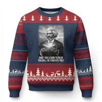 Frederick Douglass Ugly Christmas Sweater Once You Learn To Read You Will Be Forever Free - Wonder Print Shop